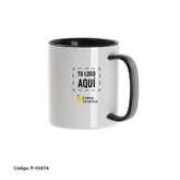 Tazas Interior Color y Asa Cristal Transparente - Lemon Creativo